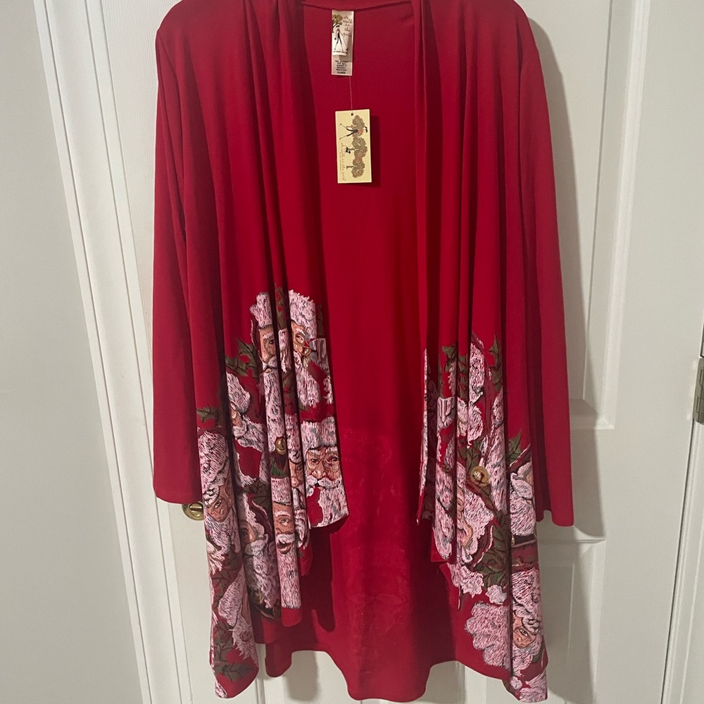 Floral Red Kimono Cardigan nwt one of a kind